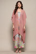 Pink Blue Polyester Straight Jumpsuit image number 5