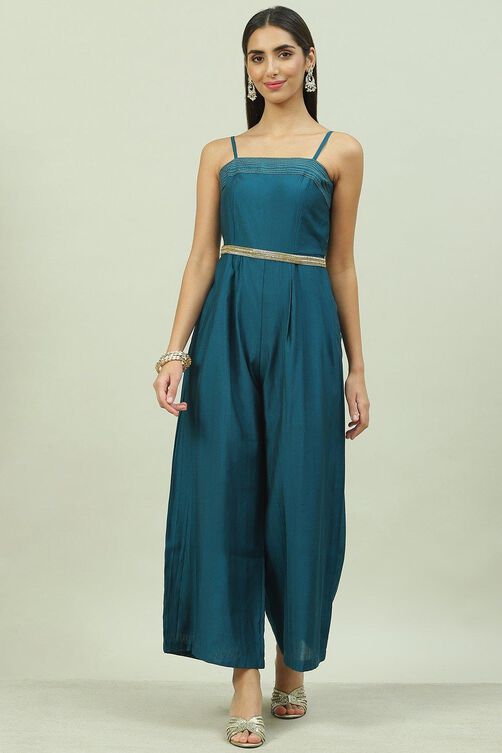 Teal LIVA Straight 2 Piece Set image number 1