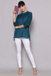 White Cotton Blend Solid Churidar image number 4
