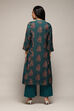 Pink Poly Chanderi A-Line Printed Kurta Palazzo Suit Set image number 4