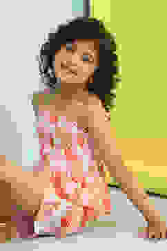 White and Pink Cotton Top with Wrap Shorts Set image number 0