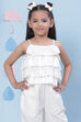 White Cotton Flared Top image number 0