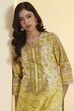 Lime Cotton Straight Kurta image number 1