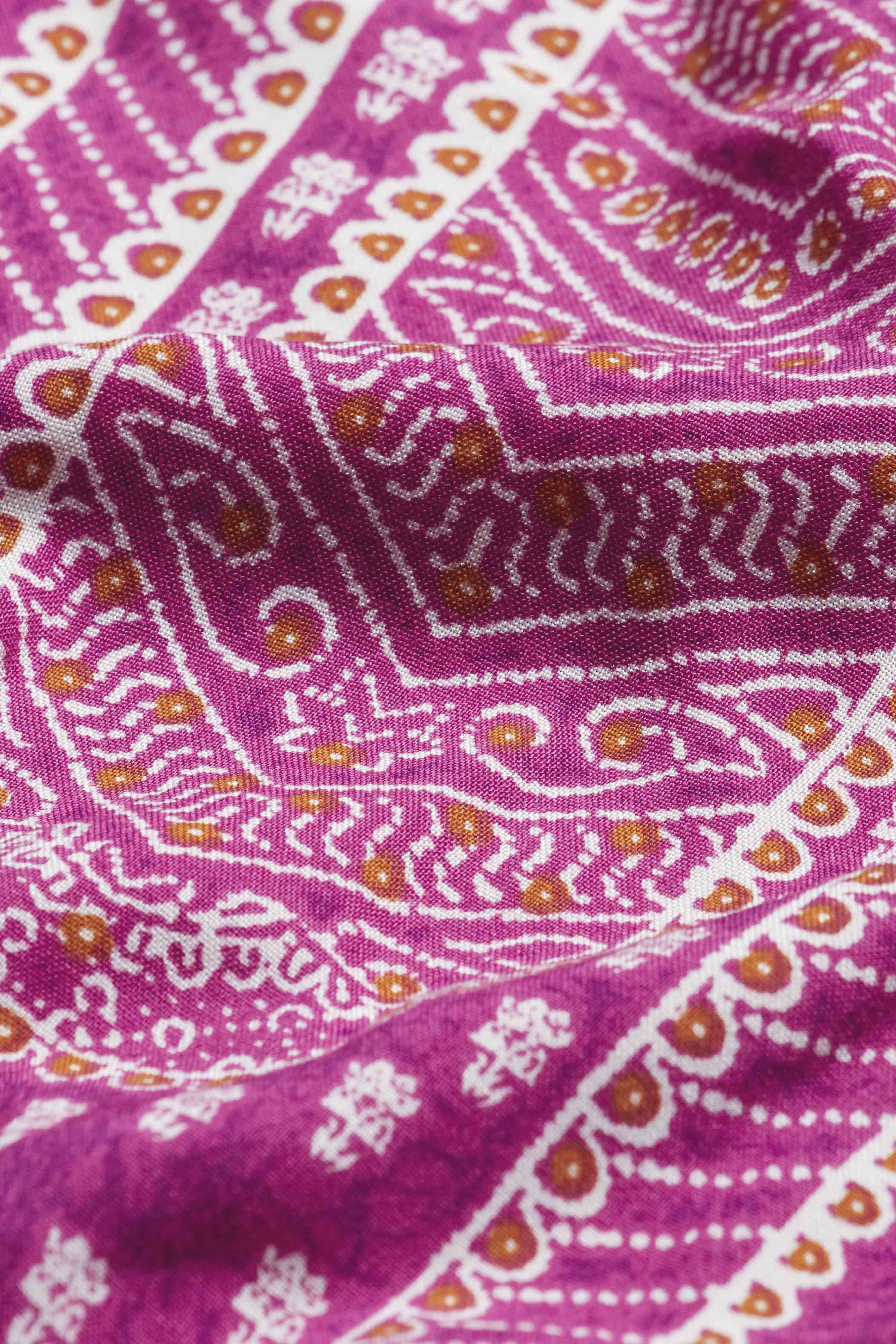 Purple Viscose Rayon Printed Straight Kurta image number 2
