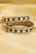 Green Gold Plated Brass Studded Bangles image number 0