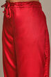 Rust & Indigo Rayon Straight Kurta Palazzo Suit Set image number 2
