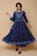 Indigo Rayon Printed Dress image number 0