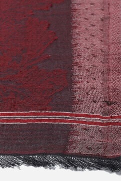 Maroon Straight Cotton Solid Dupatta image number 1