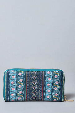 Teal Pu Leather Wallet image number 3