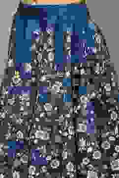 Blue Polyester Straight Kurta Skirt Suit Set image number 2