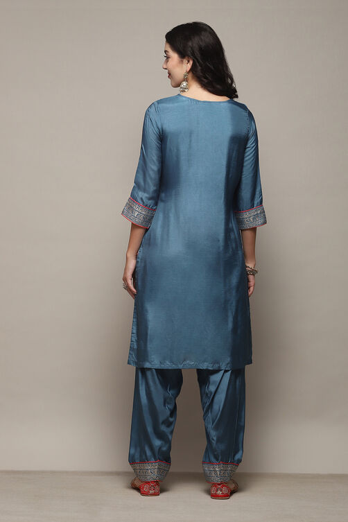 Fuchsia Viscose Straight Kurta Salwar Suit Set image number 5