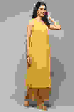 Mango Cotton Blend Kalidar Kurta Palazzo Suit Set image number 1