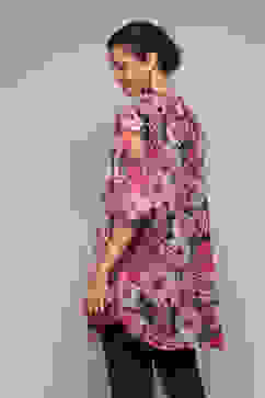 Black Polyester Straight Printed Top image number 5