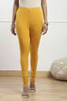 Camel Cotton Blend Solid Churidar image number 4