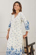 Blue Cotton Straight Kurta image number 7