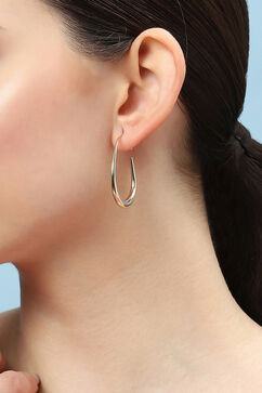 Gold Alloy Hoops image number 1