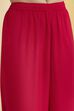 Red Geometric Printed Straight Viscose Blend Kurta Set image number 2