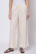 Ivory Eco Cotton Palazzo Pants image number 0