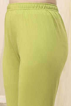 Mehandi Green Poly Chanderi Fitted Suit Set image number 1