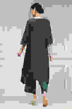 Green Striped Straight Suit Set image number 4