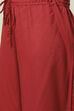 Red LIVA A-Line Kurta Palazzo Suit Set image number 2