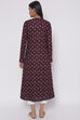 Plum Printed Winter Yarndyed Kurta image number 4