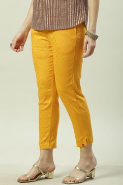 Gold Viscose Narrow Pant image number 0