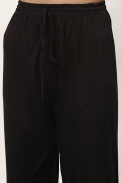Rohit Bal Black Cotton Blend Straight Kurta Suit Set image number 2
