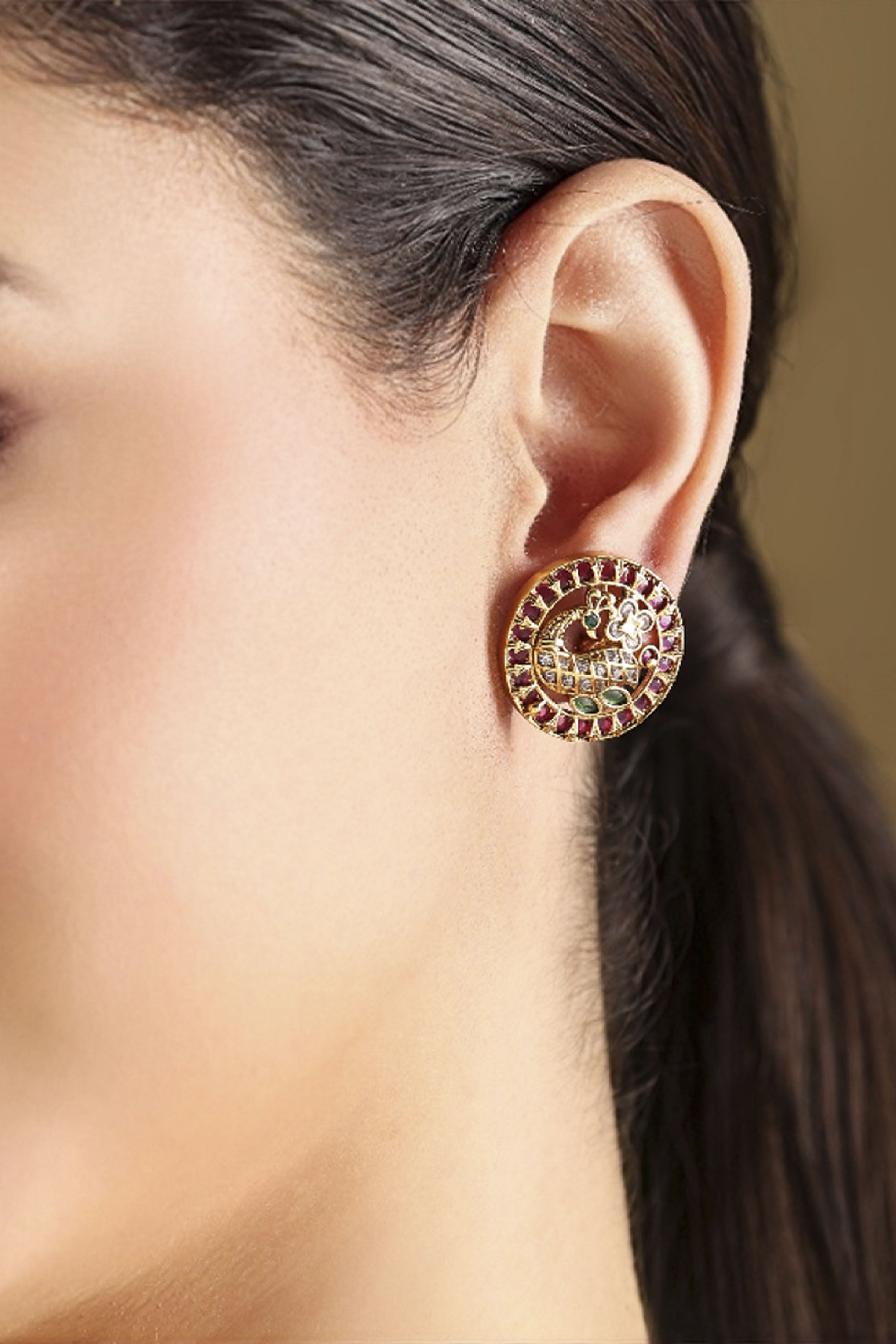 Multicolor Brass Studs image number 1