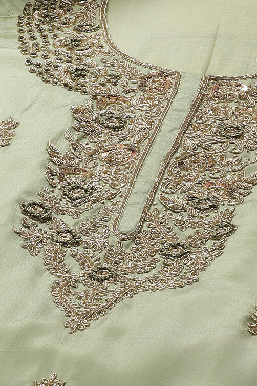 Pink Georgette Hand Embroidered Unstitched Suit Set image number 1