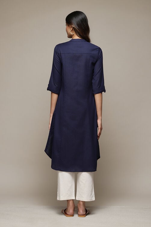 Red A-Line Solid Kurta image number 3