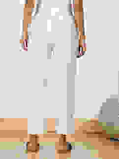 Cream Poly Viscose Slim Yarndyed Pants image number 5