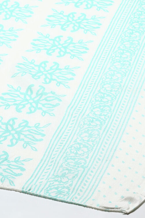 Green Cotton Hand Embroidered Unstitched Suit Set image number 4