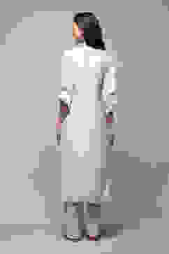 Light Blue Chanderi Blend Printed Unstitched Suit Set image number 5