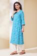 Grey Viscose Rayon Straight Kurta image number 2
