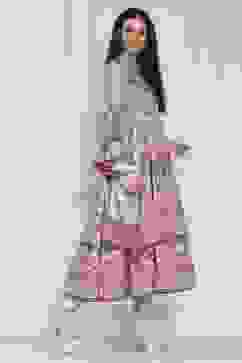 Sage Green Cotton Printed Anarkali Suit Set image number 5