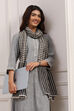 Grey Polyester Striped Straight Kurta Set image number 7