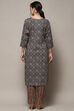 Blue Cotton Unstitched Suit set image number 6