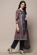 Indigo Cambric Straight Suit Set image number 6