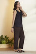 Chocolate Cotton Straight Palazzos image number 6