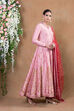 Old Rose Cotton Silk Anarkali Suit Set By Anju Modi image number 3