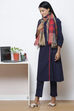 Navy Straight Cotton Fusion Wear 3 Piece Set image number 7