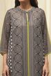 Black Printed Straight Kurta image number 1