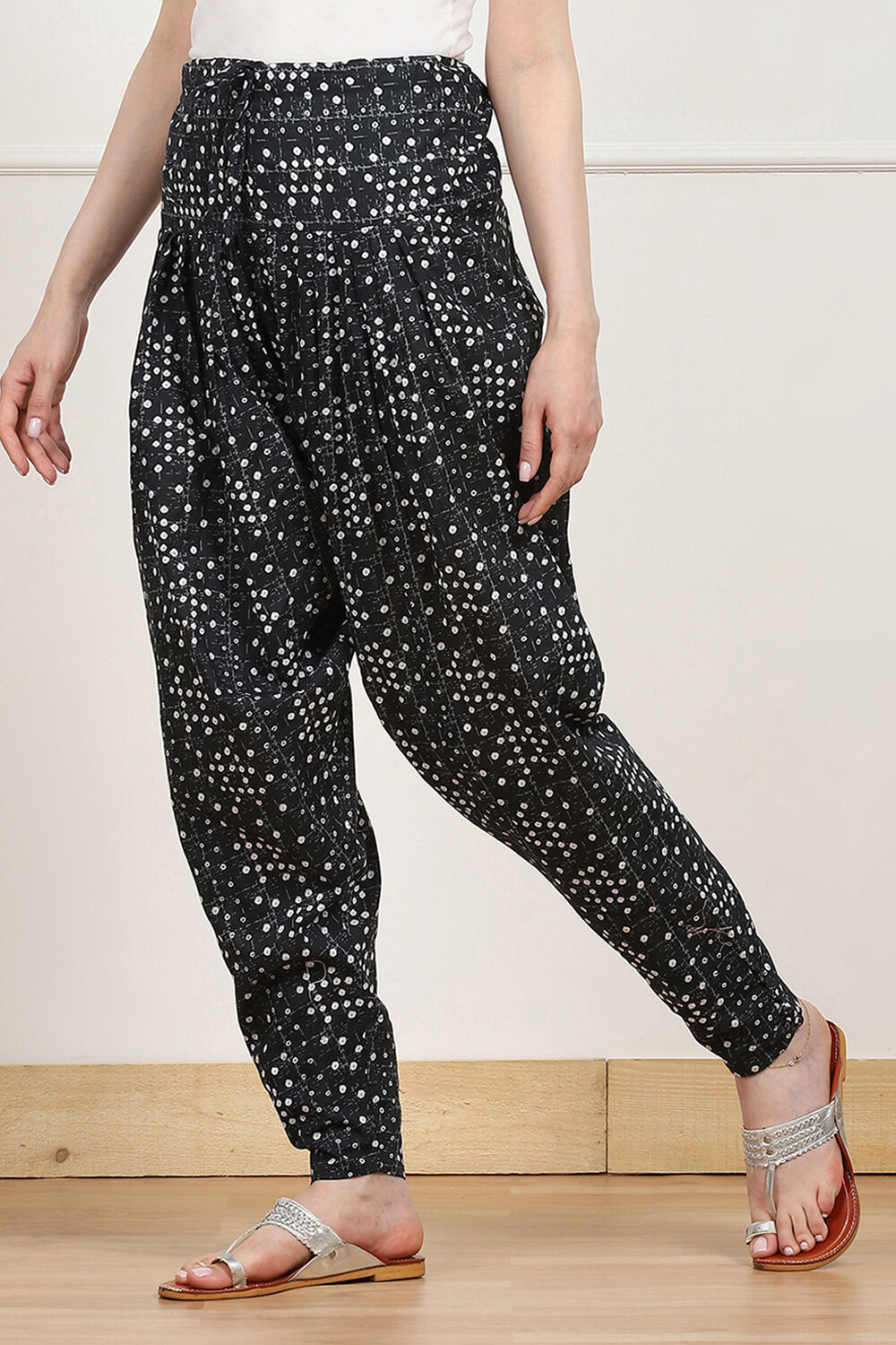 Black Cotton Printed Salwar image number 2