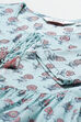 Turquoise Cotton Double Layered Dress image number 2