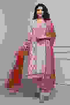 Rust Cotton Straight Suit Set image number 6