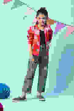 Red Viscose Blend Jacket image number 0