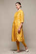 Ochre Art Silk Flared 2 Piece Set image number 3