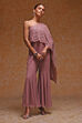 Rose Pink Georgette Heavy Beaded Embroidery Jumpsuit image number 1