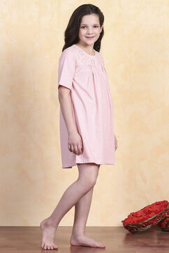 Pink Cotton Yarndyed Sleepwear image number 3
